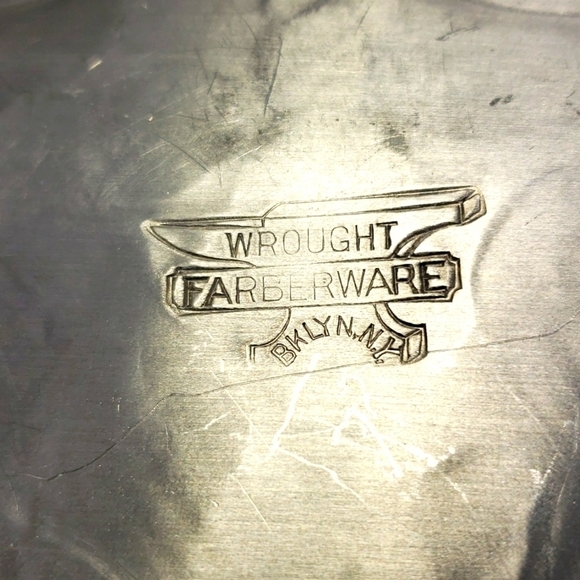 Vintage Wrought Farberware Tray Hammered Alminum Brooklyn NY - Picture 5 of 9